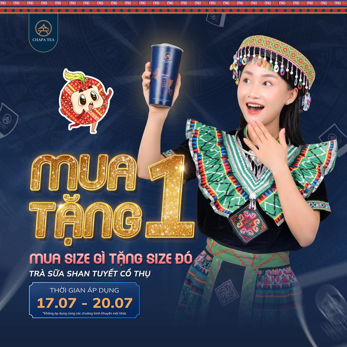 khai trương mua 1 tặng 1 tại Chapa Tea chi nhánh Võ Văn Tần